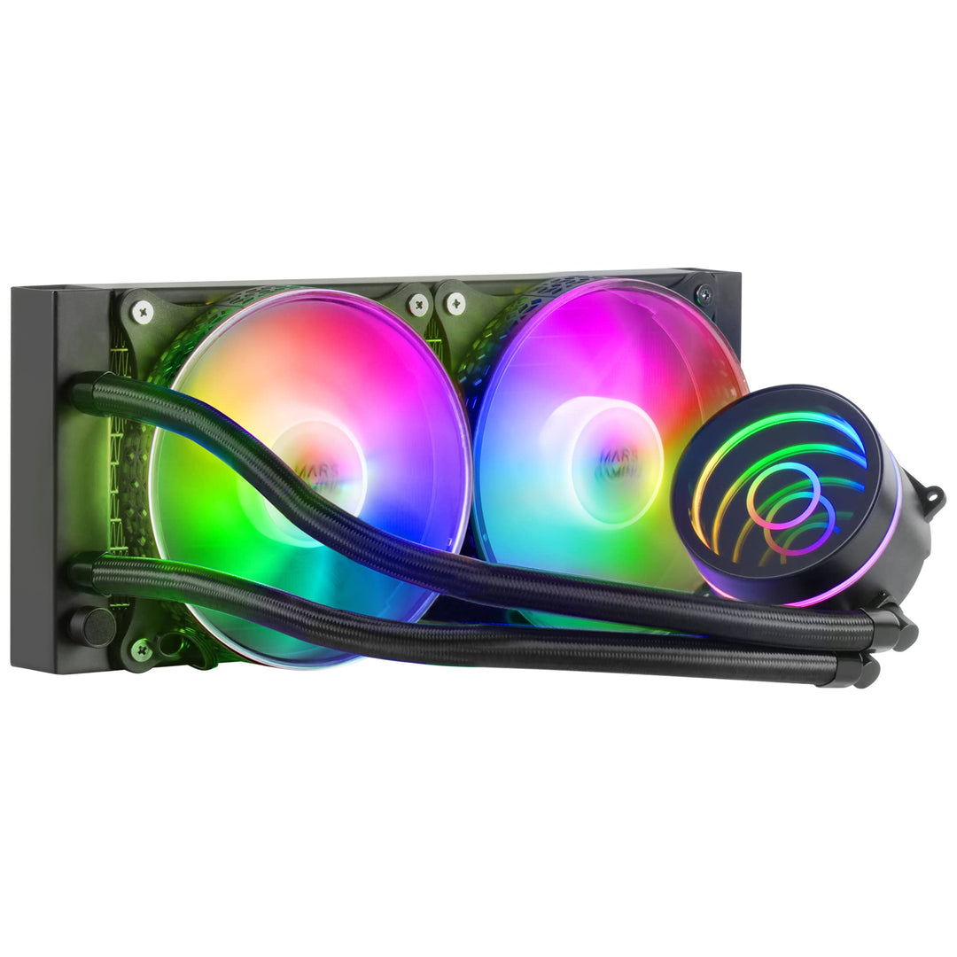 Mars Gaming ML-ONE240 Schwarz, CPU Wasserkühlung, TDP 400W, Infinity Mirror, 2 Silent FRGB Lüfter, U