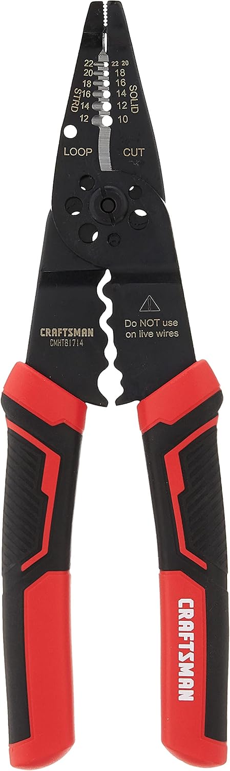 CRAFTSMAN CMHT81714 Abisolierwerkzeug/Drahtschneider und Crimpzange, 20,3 cm, Drahtschneider