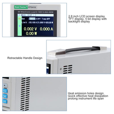 DC Electronic Load Einkanal LCD Programmierbarer Batterieladetester 400W 0-150V 0-40A für Ladegerät(