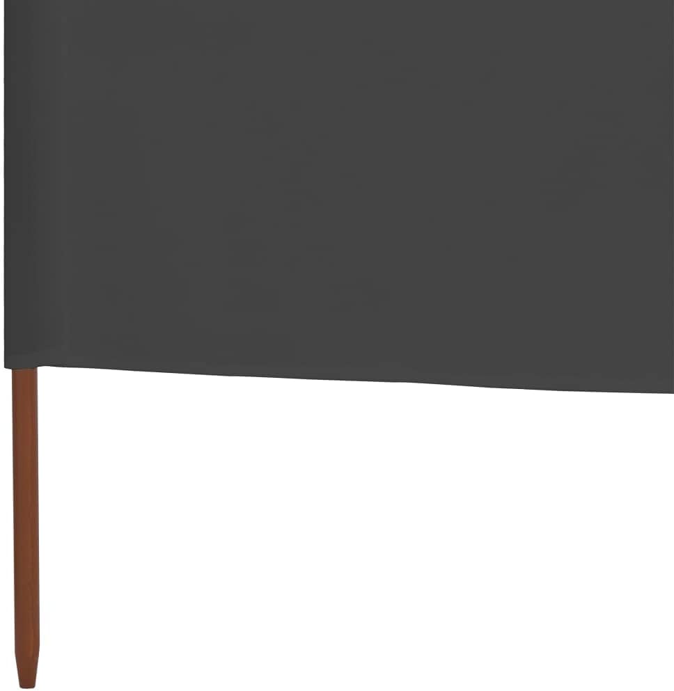 Rantry Windschutz, Strand-Windschutz für Camping, 9 Paneele, anthrazitgrauer Stoff, 1200 x 80 cm, Si