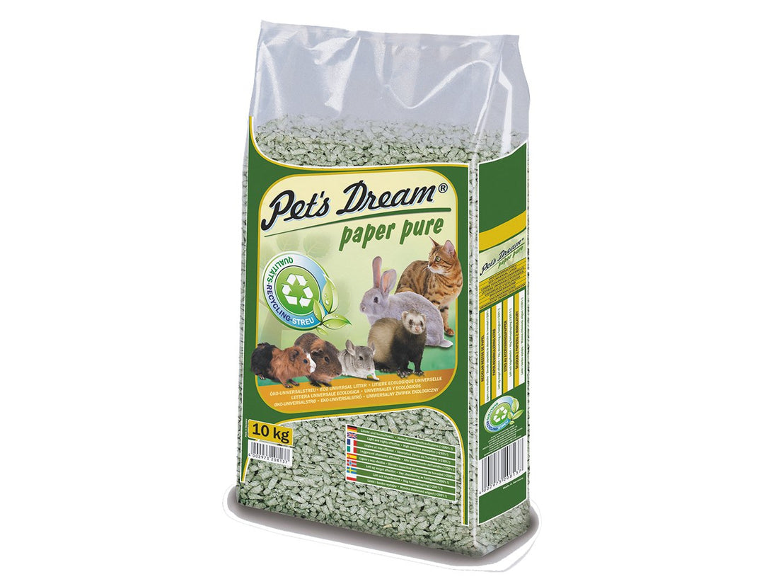 PetsDream Papier Pure, Universal Pet Katzenstreu 20 L 10 kg