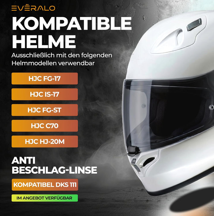 Everalo Kompatibel mit Hjc is 17 Visier - Fg17 - FgSt - C70 - C70n - HJ 20M - Helm visier hjc is 17