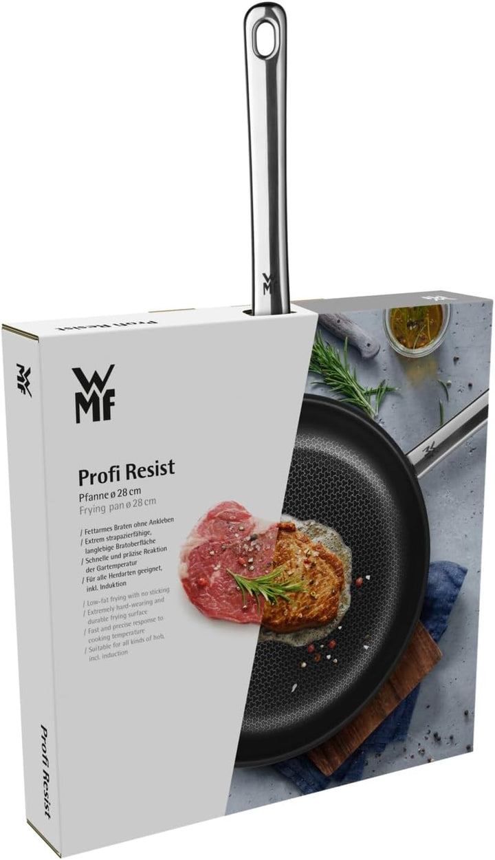 WMF Profi Resist Bratpfanne Induktion 28 cm, Mehrschichtmaterial beschichtet, Pfanne Wabenstruktur,