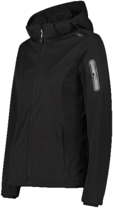 CMP Damen Light Softshell Jacke Softshelljacke Outdoorjacke 34 Schwarz, 34 Schwarz