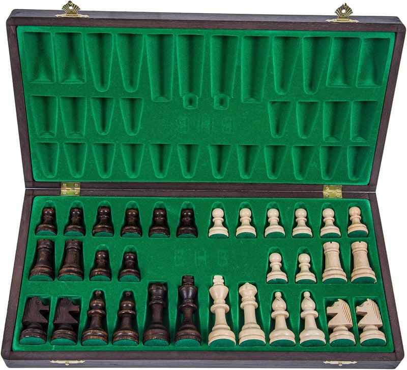 Square - Pro Schach Nr 4 WENGE - Schachspiel aus Holz - Schachbrett & Staunton 4