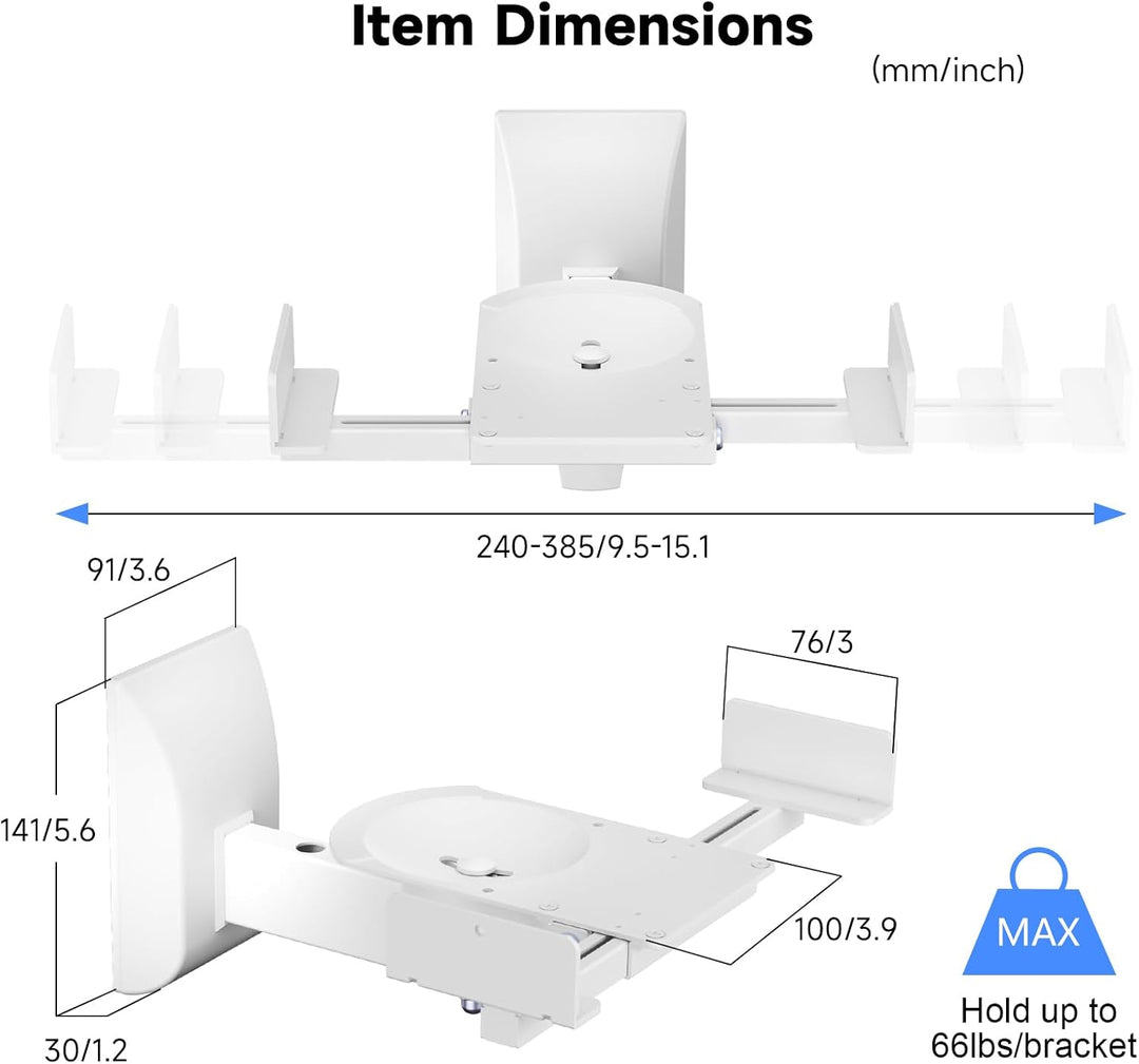 suptek Dual Side Clamping Bücherregal Lautsprecherhalterung Wandhalterung für grosse Umgebungslautsp