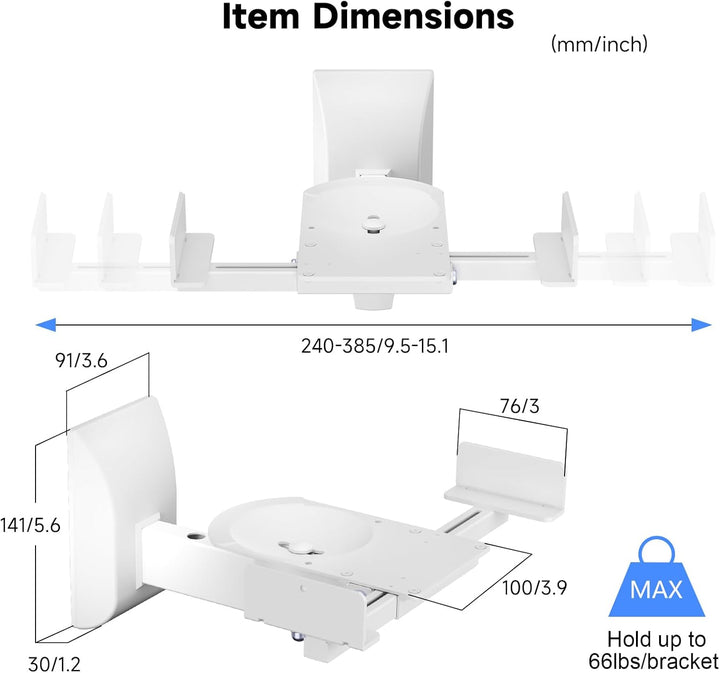 suptek Dual Side Clamping Bücherregal Lautsprecherhalterung Wandhalterung für grosse Umgebungslautsp