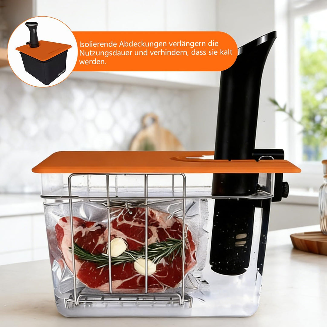 Sous Vide Behälter 12L, Sous Vide Container mit Deckel und Rack ür Sous Vide Stick Garer, Multifunkt