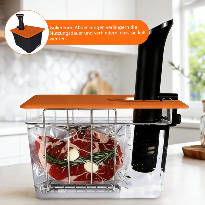Sous Vide Behälter 12L, Sous Vide Container mit Deckel und Rack ür Sous Vide Stick Garer, Multifunkt