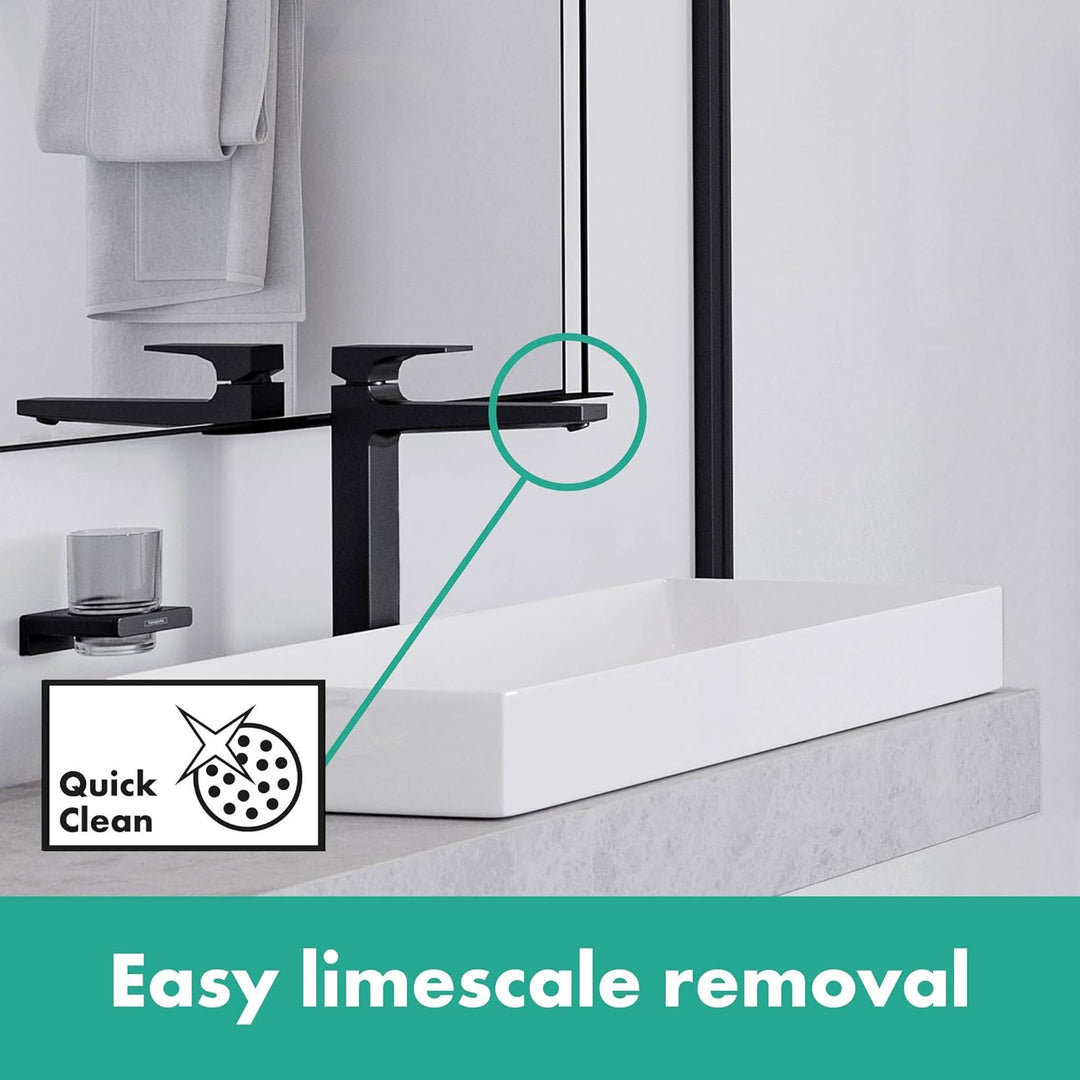 hansgrohe Wasserhahn Metropol, wassersparende Armatur mit Komfort-Höhe 260mm mit Push-Open Ablaufgar