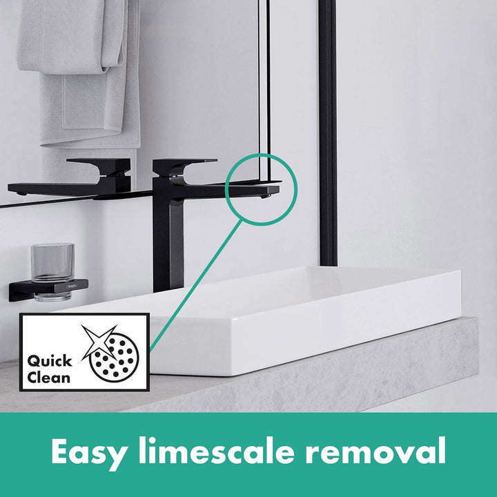 hansgrohe Wasserhahn Metropol, wassersparende Armatur mit Komfort-Höhe 260mm mit Push-Open Ablaufgar
