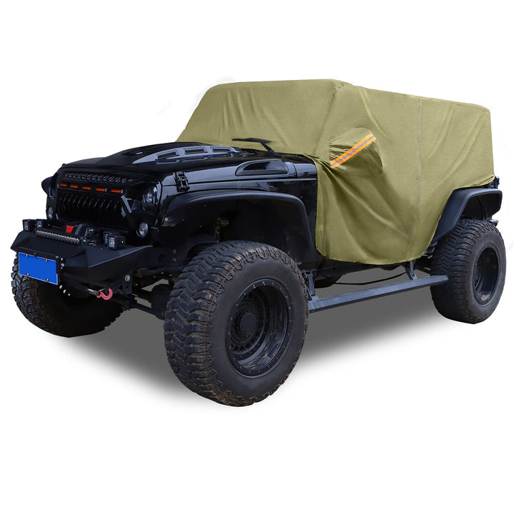 X AUTOHAUX Autoabdeckung SUV Autoplane Outdoor Vollgarage Wasserdicht Auto Abdeckplane für Jeep Wran
