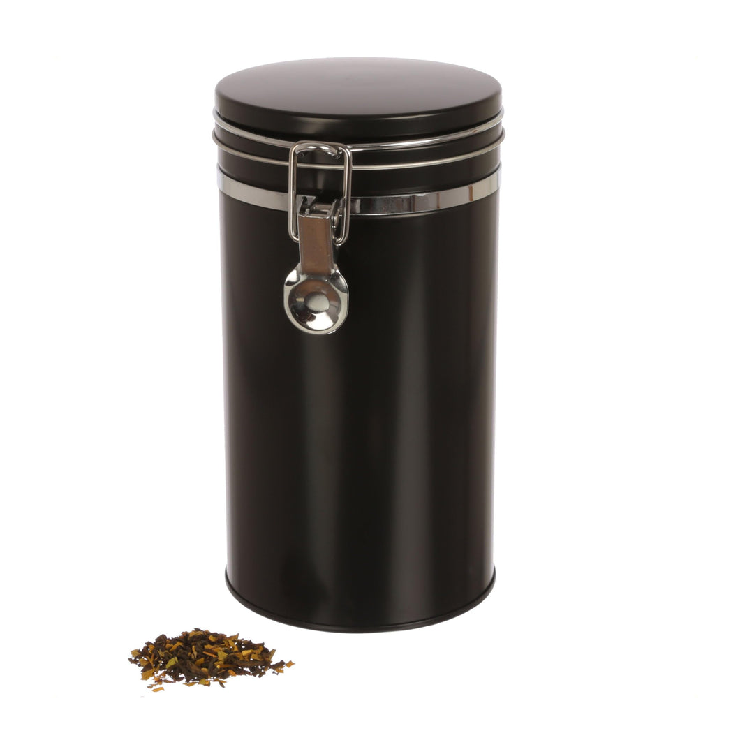 Rimoco Kaffee Vorratsdose schwarz mit Bügel-Verschluss und Deckel mit Gummidichtring | Höhe: 20 cm,