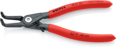 Knipex Präzisions-Sicherungsringzange für Innenringe in Bohrungen grau atramentiert, mit rutschhemme