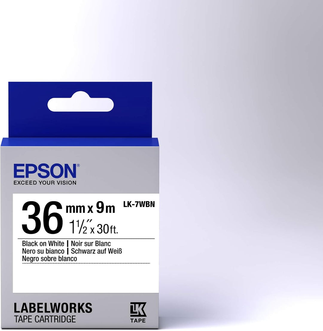 Epson LabelWorks LK ruban-7wbn - Etiketten - Schwarz auf Weiss, c53s657006