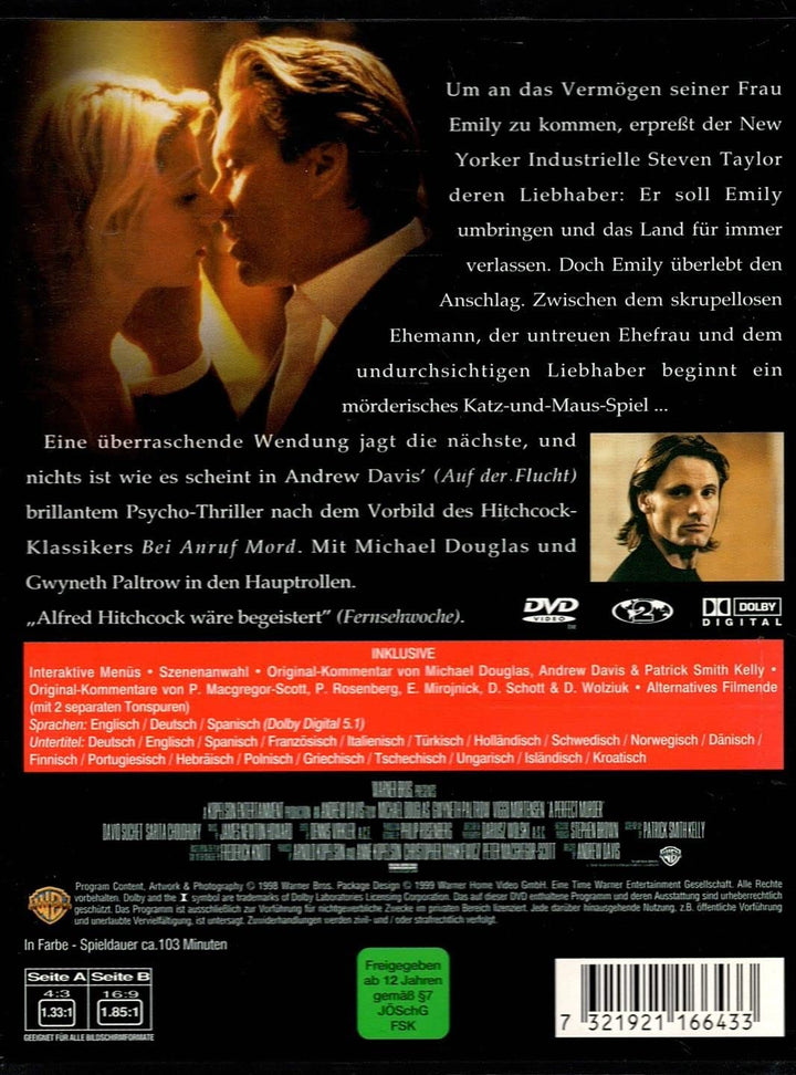 Ein perfekter Mord, DVD