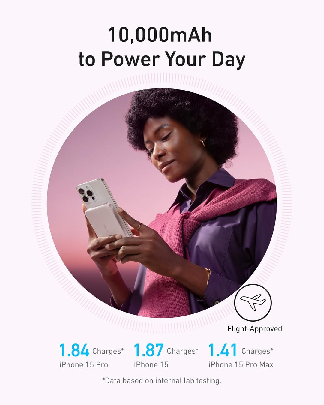 Anker MagGo Powerbank, Ultra-schlankes 10.000mAh magnetisches Akkupack, Qi2-zertifiziert, portabel,