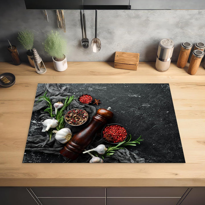 KitchenYeah© Herdabdeckplatte 75x52 cm Einteilig Küche Herdabdeckung Induktionsfeld Ceranfeld Herdab