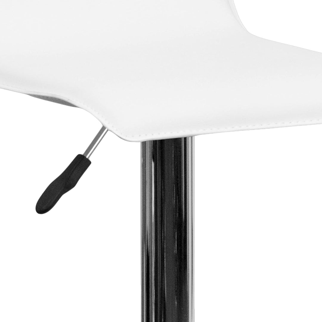 Flash Möbel modernes schwarz Vinyl höhenverstellbar Barhocker mit Chrom Sockel, Hartholz Mikrofaser,