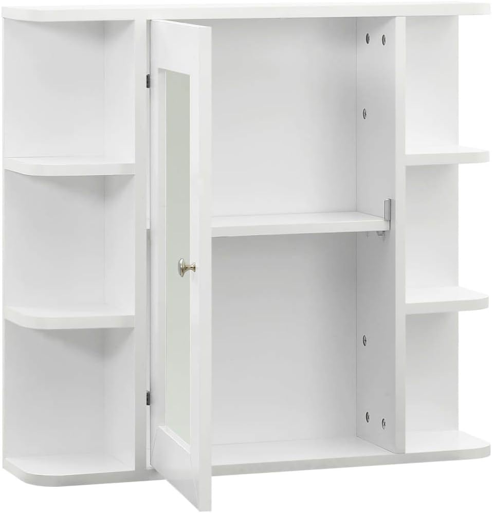 TEWTX7 Spiegelschrank Badezimmerspiegelschrank Badezimmerschrank mit Ablagen Badschrank Schminkschra