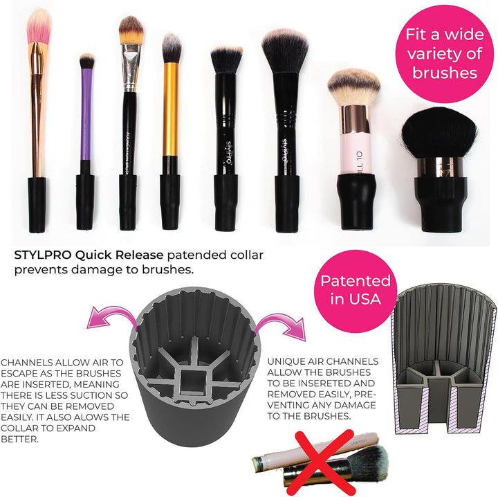 STYLPRO Elektrischer Make-up-Pinselreiniger & Trockner - Reinigt und trocknet gründlich in 30 Sekund