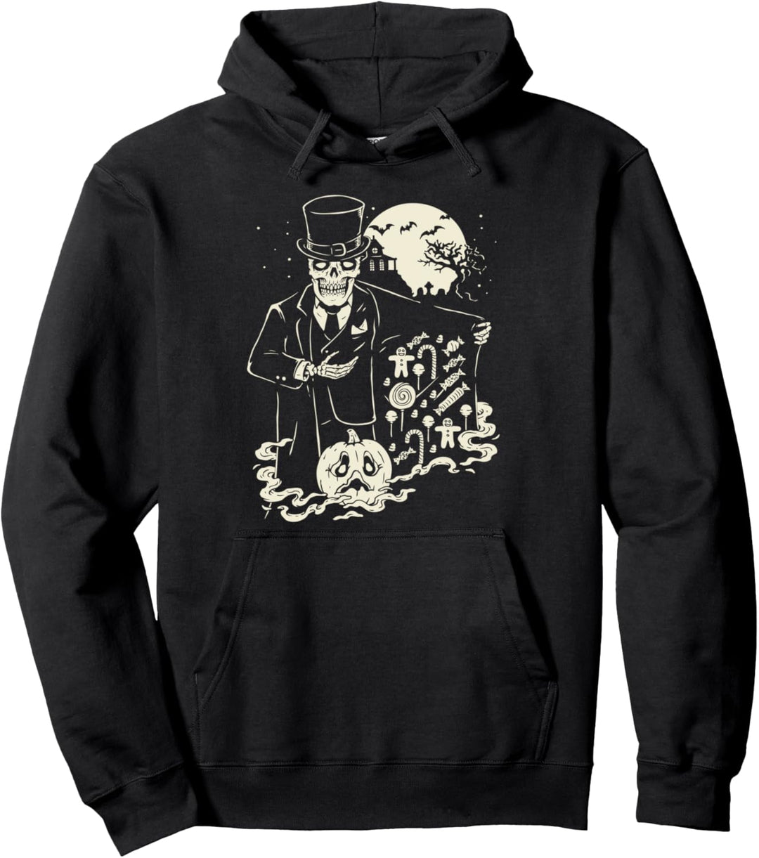 Horror Art – Skelett Candyman Psychobilly Lowbrow Art Pullover Hoodie