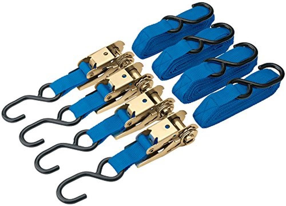 DRAPER rtdsb/4 375 kg Ratschenmechanismus Tie Down Strap Set, blau, 4-tlg.