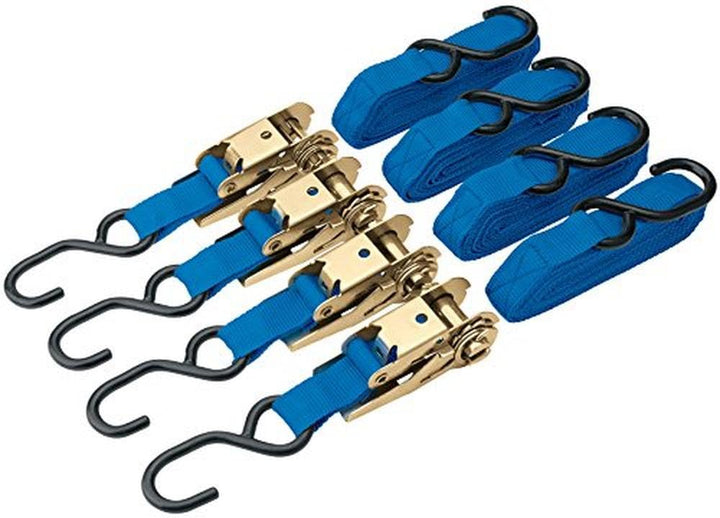 DRAPER rtdsb/4 375 kg Ratschenmechanismus Tie Down Strap Set, blau, 4-tlg.