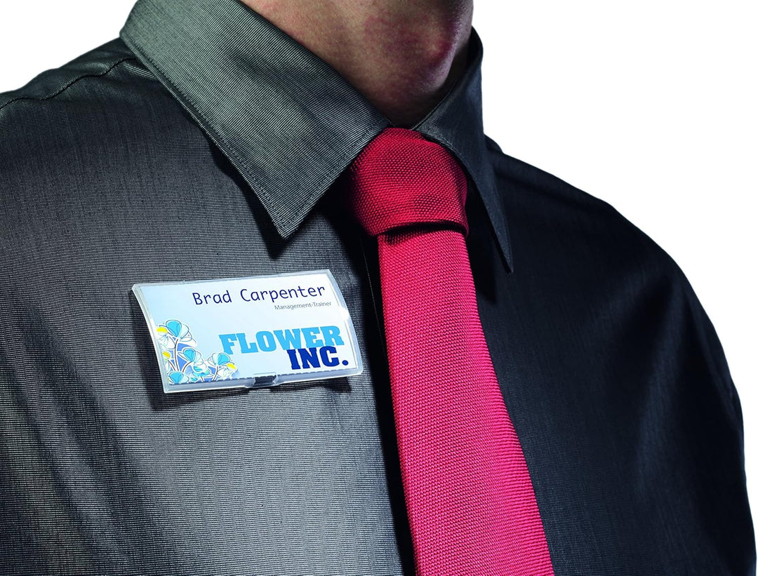 Durable Namensschild Click Fold, mit Magnet, 40 x 75 mm, 70% recycl. PP, 10 Stück, 821219, 40 x 75 m