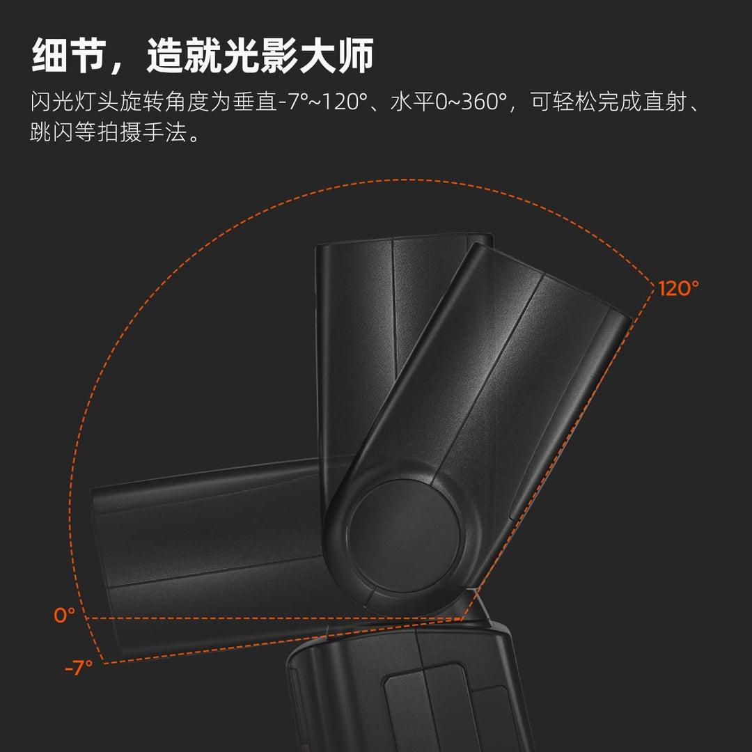 GODOX V850III Kamerablitz 1/8000s HSS 7,2V/2600mAh Akku 1,5s Recyclingzeit 450 Blitze mit voller Lei
