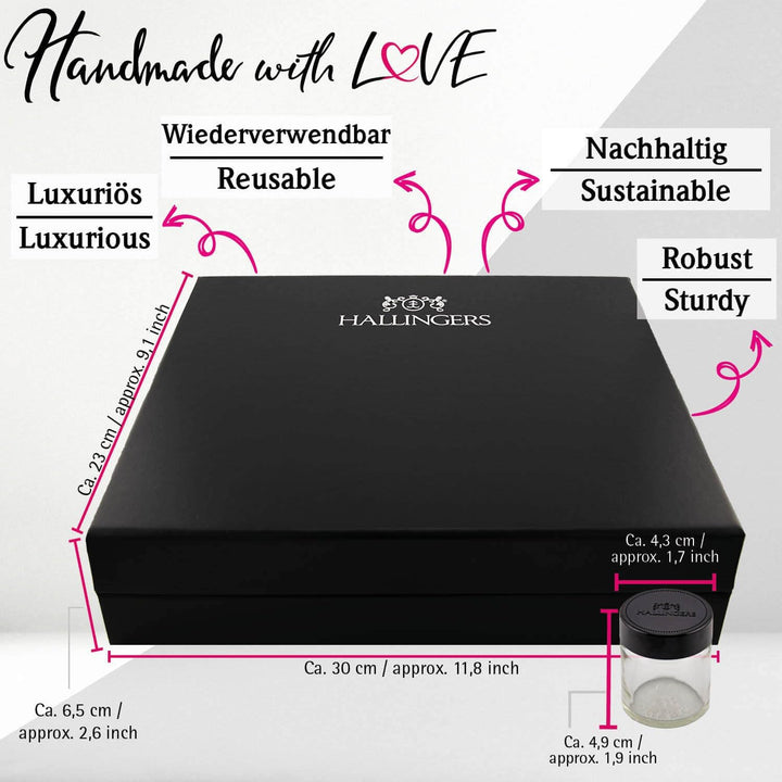 Hallingers® 12er Badesalz-Geschenk-Set mit Totes Meer-Salzen (420g) - Männer-Wellness-Programm (Set)