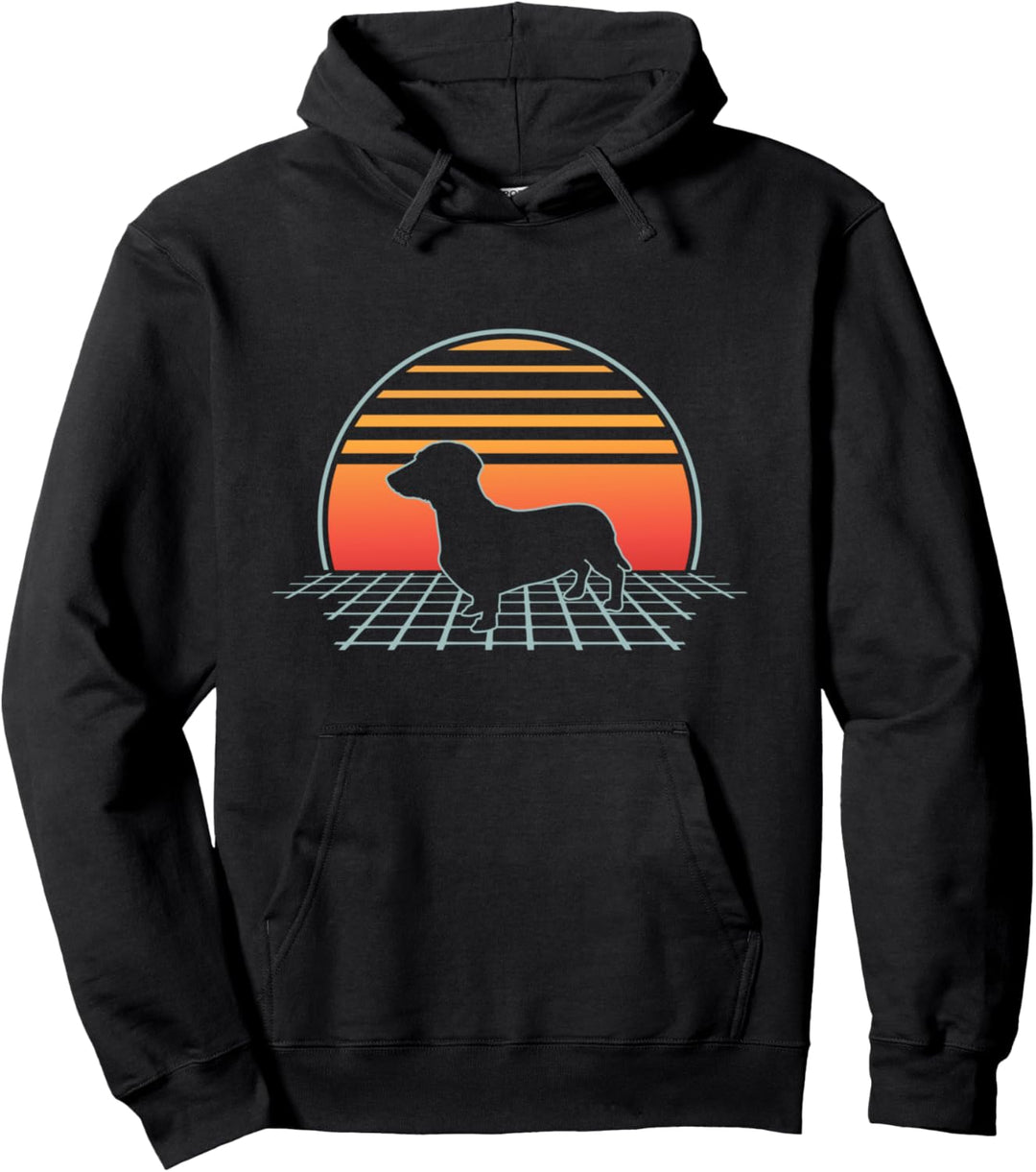 Doxie Dachshund Wiener Dog Retro Vintage Dog Lover Pullover Hoodie