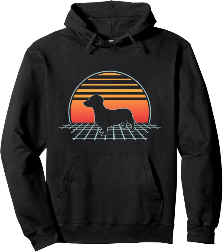 Doxie Dachshund Wiener Dog Retro Vintage Dog Lover Pullover Hoodie