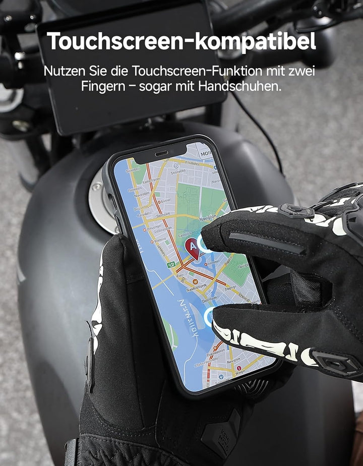 KEMIMOTO Winter Motorradhandschuhe, geprüfte Motorradhandschuhe,Motorrad Handschuhe Winter, Touchscr