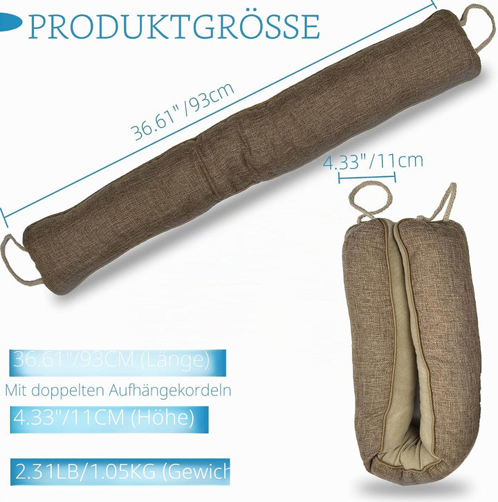 Zugluftstopper für türen, 93cm Schwerer Zugluftstopper tür Zugluftstopper Windstopper Türluftstopper