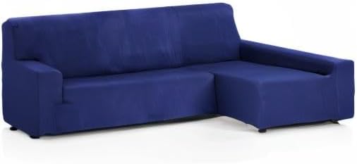 Martina Home - Elastischer Bezug für Sofa, Modell Túnez, Eckteil rechts, Stoff, Marineblau, 3-Sitzer