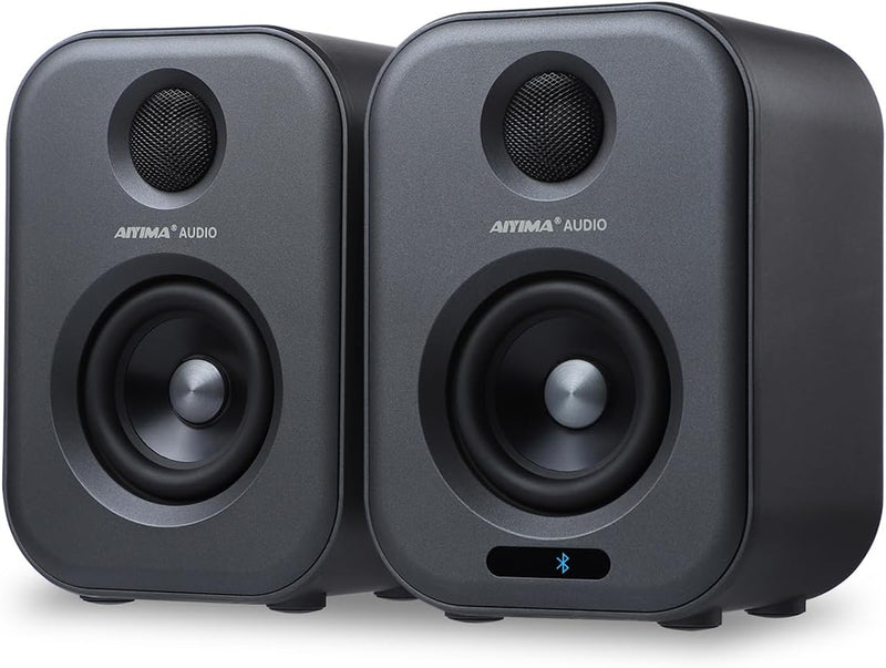 AIYIMA S400 Bücherregal-Lautsprecher hat 7,6 cm (3 Zoll) 80 W Hochleistungs-Lautsprecher, HiFi-BT-Bü