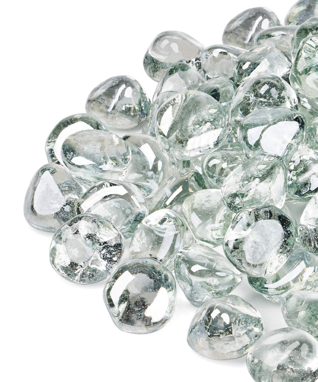 GASPRO 4,5 kg Feuerglas Diamanten - 2,5 cm klares Feuerglas für Propangas-Feuerstelle, dekoratives F