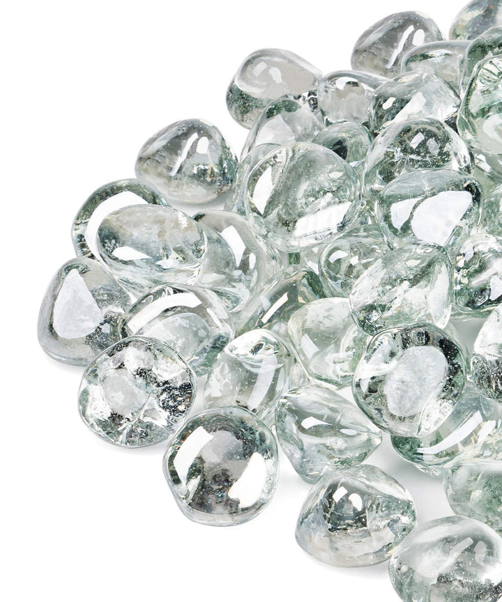 GASPRO 4,5 kg Feuerglas Diamanten - 2,5 cm klares Feuerglas für Propangas-Feuerstelle, dekoratives F