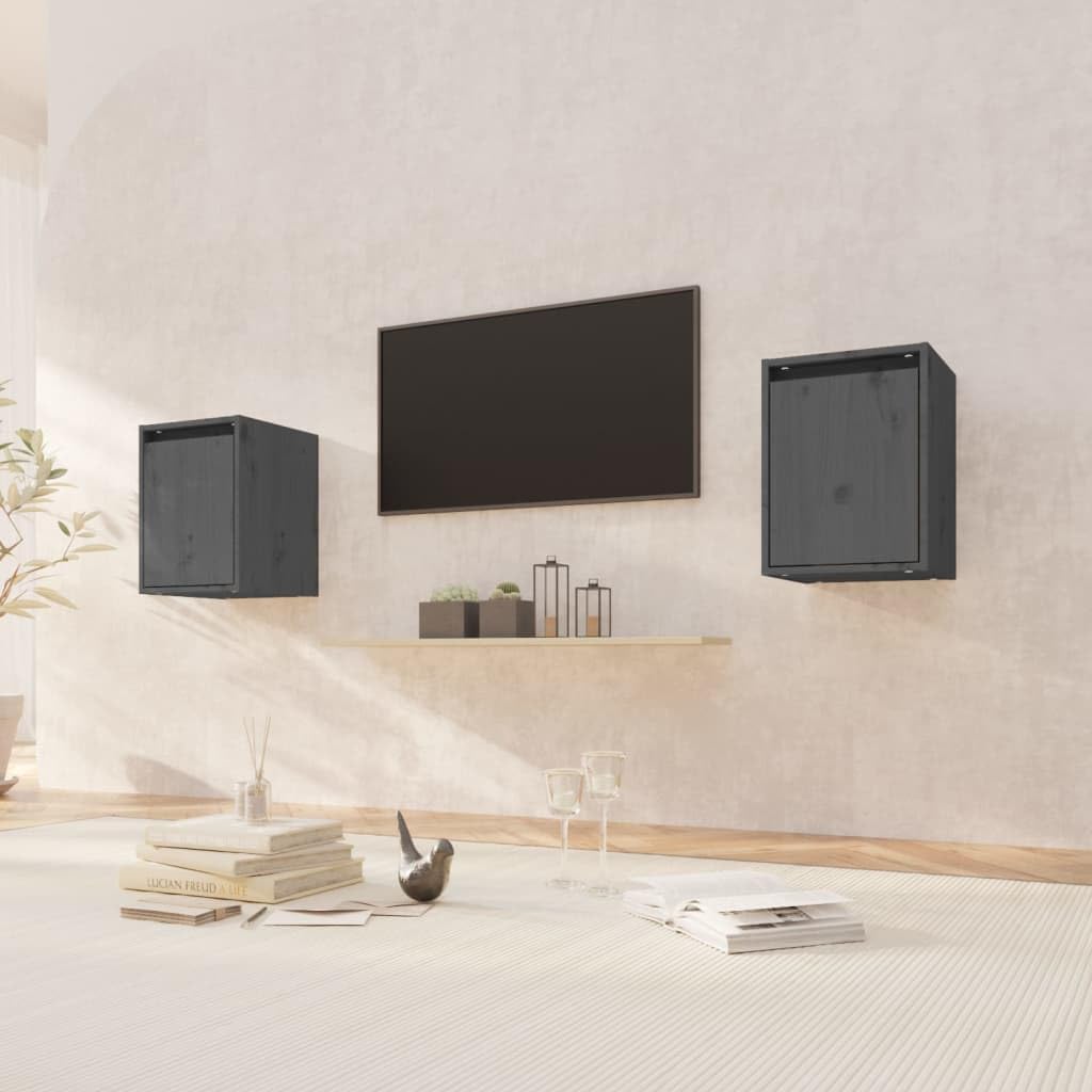 vidaXL 2X Wandschrank Hängeschrank TV Schrank Holzschrank TV Möbel Regal Aufbewahrung Wohnzimmer Büc