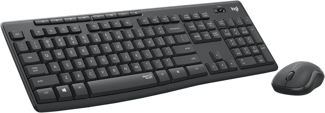 Logitech MK295 kabelloses Tastatur-Maus-Set mit SilentTouch-Technologie, Shortcut-Tasten, optischer