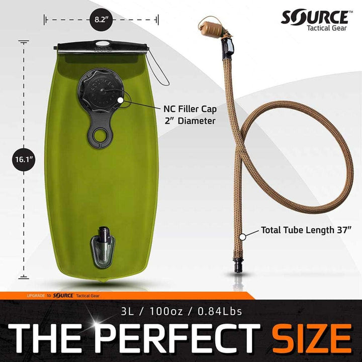 Source WXP Trinkblase Trinkrucksack Schwarz 2 Liter / 70 oz., Schwarz 2 Liter / 70 oz.