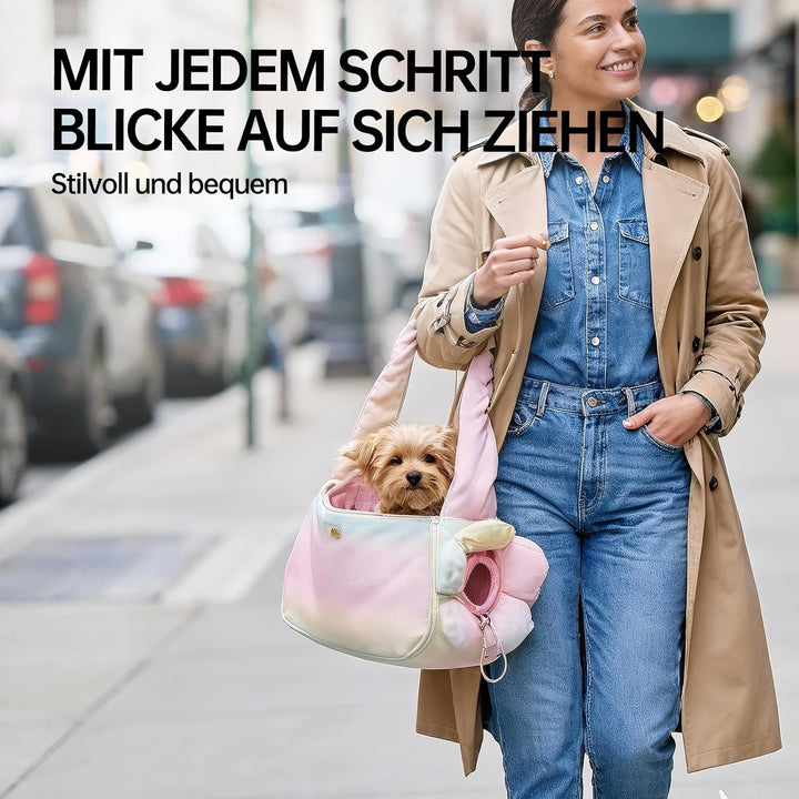 Haustier Tragetasche für kleine Hunde und Katzen, leichte, gepolsterte Reisehandtasche, Tragetasche