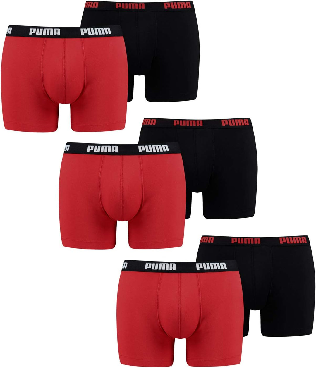 PUMA Herren Basic Boxer Unterwäsche, 786 - Red / Black, XXL