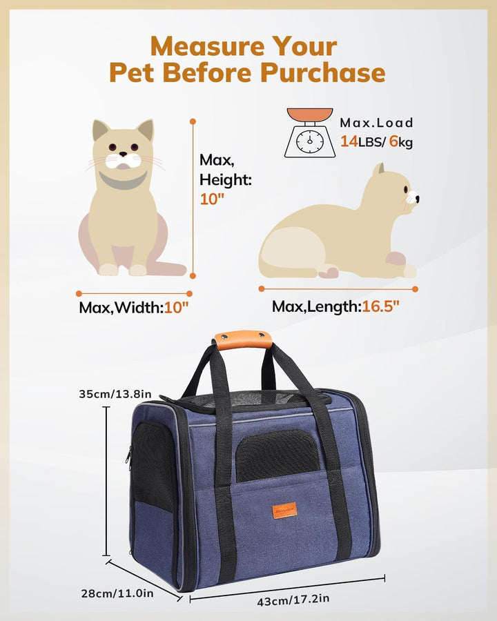 Morpilot Hundetasche Transportbox, Atmungsaktive und Faltbare Hundebox, Katzen transportboxen mit Ve