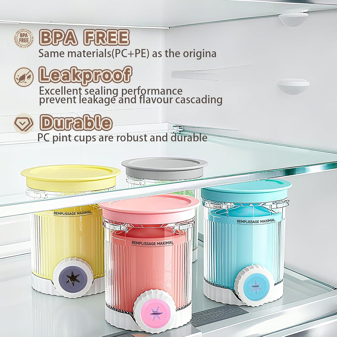 Vione Creami Swirl 16 oz-Becher für Ninja Swirl von CREAMi Eiscreme- und Softeismaschine- 4 Stück Sw