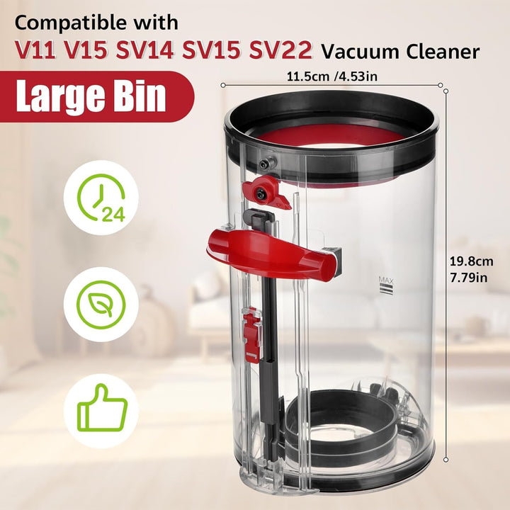 Hochwertiger Ersatz-Staubbehälter für Dyson V11 V15 SV14 SV15 SV22 Staubsauger, für Dyson Staubsauge