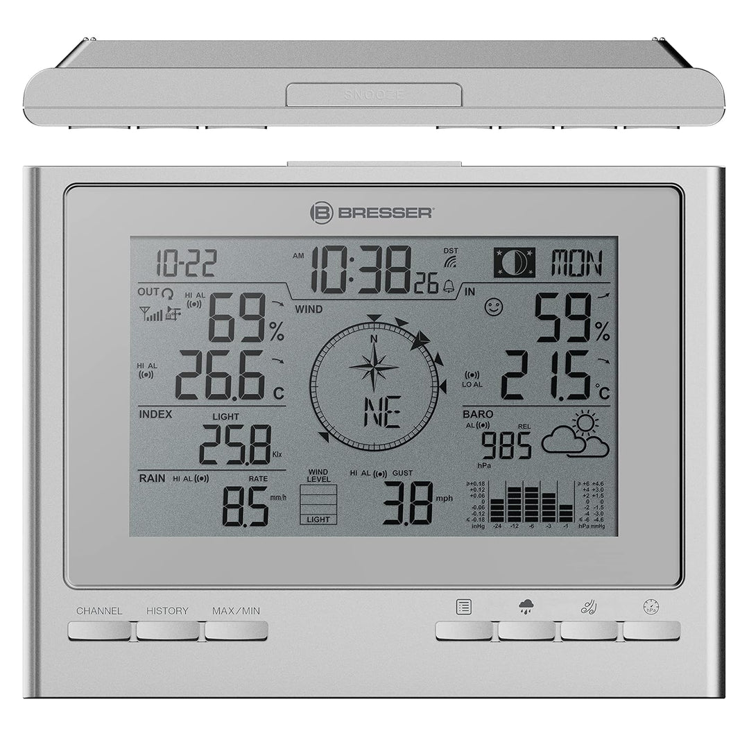 Bresser zusätzliche Basisstation für 7003100 ClimateScout Wetter-Center 7-in-1 Funk Wetterstation mi
