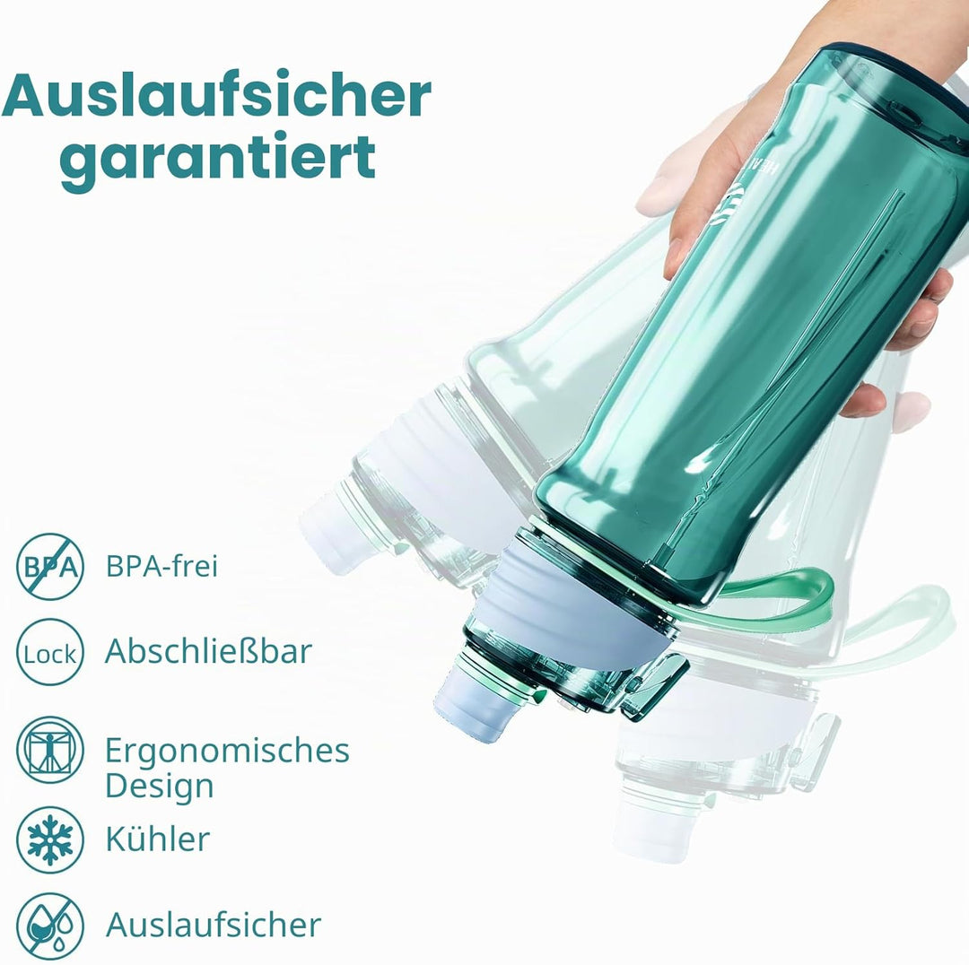 650ml Trinkflasche mit Sprühfunktion Nebel Sport Wasserflasche Auslaufsicherer Flasche für Jungen un