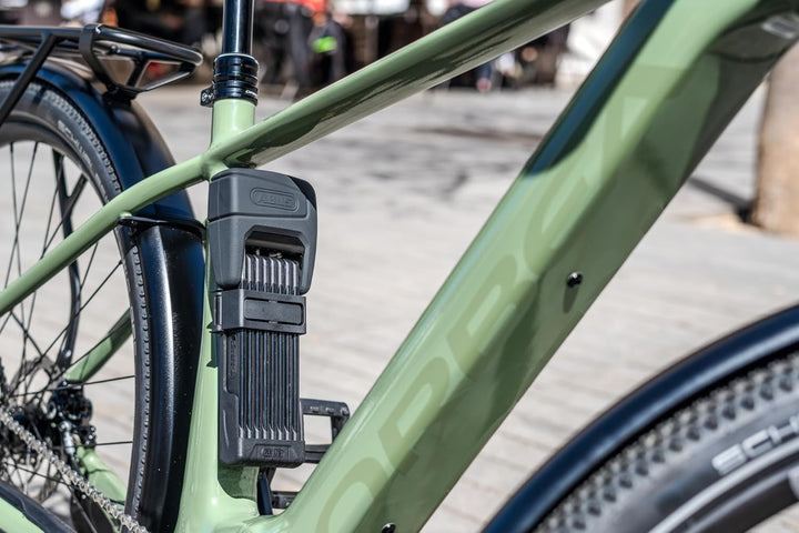 ABUS Faltschloss BORDO One 6000AF mit Halterung - smartes Fingerprint-Fahrradschloss mit Alarm - Öff